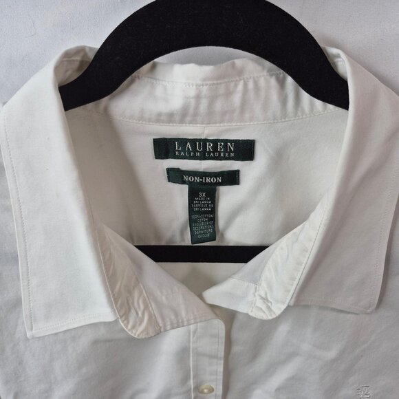 Lauren Ralph Lauren Womens Top Size 3X 100% Cotton Button Up Shirt Long Sleeve - Picture 4 of 9